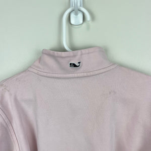 Vineyard Vines Girls Pink Quarter Zip Pullover Small 7-8