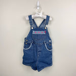 Load image into Gallery viewer, Vintage Canyon River Blues Flower Denim Shortalls 4T

