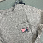Load image into Gallery viewer, Vineyard Vines Boys' Prep School Whale Pocket T-Shirt Grey Heather S 8-10 NWT
