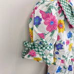 Load image into Gallery viewer, Vintage Rachel's Kids Floral Gingham Ruffle Dress 5T
