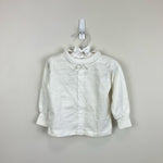 Load image into Gallery viewer, Vintage Healthtex White Eyelet Bow Turtleneck Top 24 Months USA
