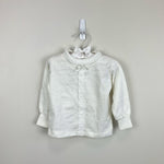 Load image into Gallery viewer, Vintage Healthtex White Eyelet Bow Turtleneck Top 24 Months USA
