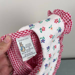 Load image into Gallery viewer, Vintage Peter Rabbit &amp; Friends Plaid Ruffle Romper 12 Months USA
