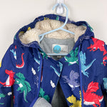 Load image into Gallery viewer, Mini Boden Snowsuit Starboard Blue Dragons Waterproof 12-18 Months
