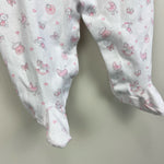 Load image into Gallery viewer, Kissy Kissy White Pink Footie 6-9 Months
