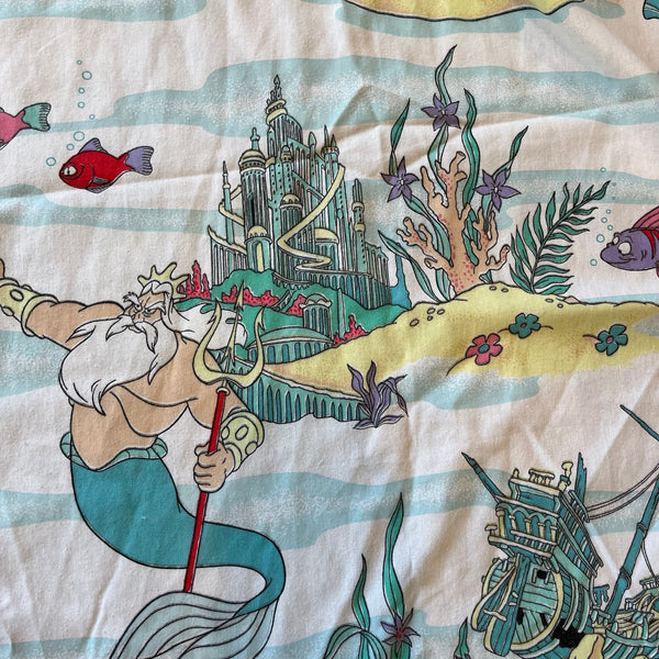 Vintage Disney's The Little Mermaid Complete 3 Piece Twin Bed Sheet Se