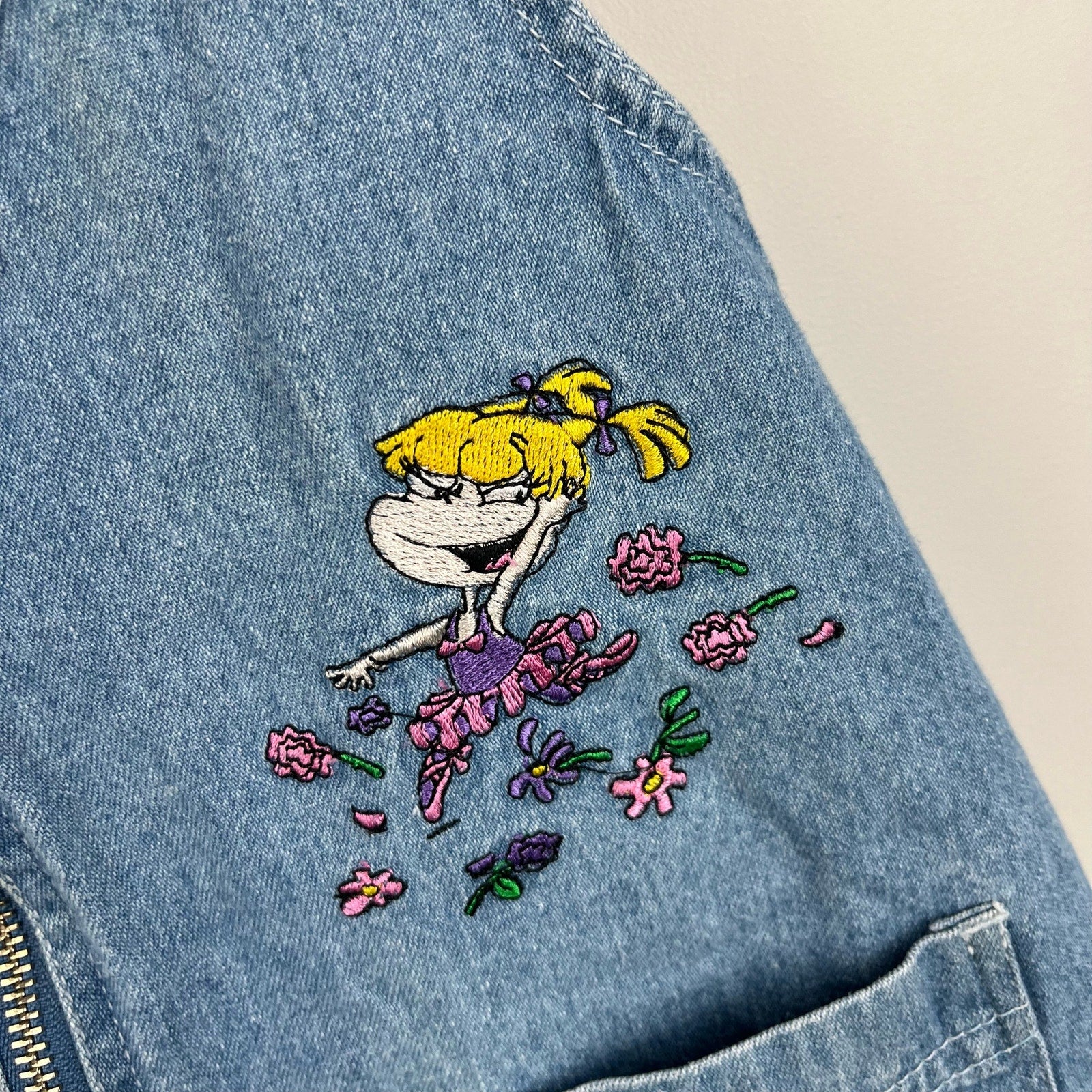 Vintage Rugrats Denim Jumper Dress 6