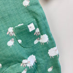 Load image into Gallery viewer, John Lewis Baby Sheep Dungaree &amp; Bodysuit Set Multi 3-6 Months NWOT
