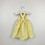 Load image into Gallery viewer, Mini Boden Yellow Seersucker Applique Ice Cream Pinafore Dress 18-24 Months
