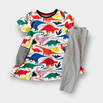 Load image into Gallery viewer, Mini Boden Dinosaur Tunic Dress &amp; Leggings Set 7-8
