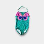 Load image into Gallery viewer, Mini Boden Green Butterfly Applique Swimsuit 7-8
