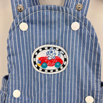 Load image into Gallery viewer, Vintage Carter's Blue Striped Tiger Car Overalls 6 Months USA
