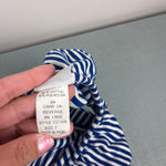 Load image into Gallery viewer, Florence Eiseman Asymmetrical Blue Stripe Knit Ruffle Dress 7
