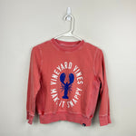 Load image into Gallery viewer, Vineyard Vines French Terry Graphic Sweatshirt Just Peachy Lobster Small 8-10
