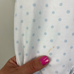 Load image into Gallery viewer, Kissy Kissy Blue Polka Dot Giraffe Converter Sleep Gown Small
