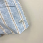 Load image into Gallery viewer, Mayoral Blue Striped Shortall Romper Dungarees 2-4 Months
