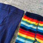 Load image into Gallery viewer, Hanna Andersson Navy Rainbow Tights Bundle
