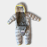 Load image into Gallery viewer, Patagonia Infant Hi-Loft Down Sweater Bunting Drifter Grey 12-18 Months
