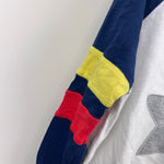 Load image into Gallery viewer, Mini Boden Star Applique Raglan Sleeve Hoodie T-Shirt 9-10
