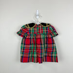 Load image into Gallery viewer, Vintage Martha&#39;s Miniatures Festive Red Plaid Dress 12 Months USA
