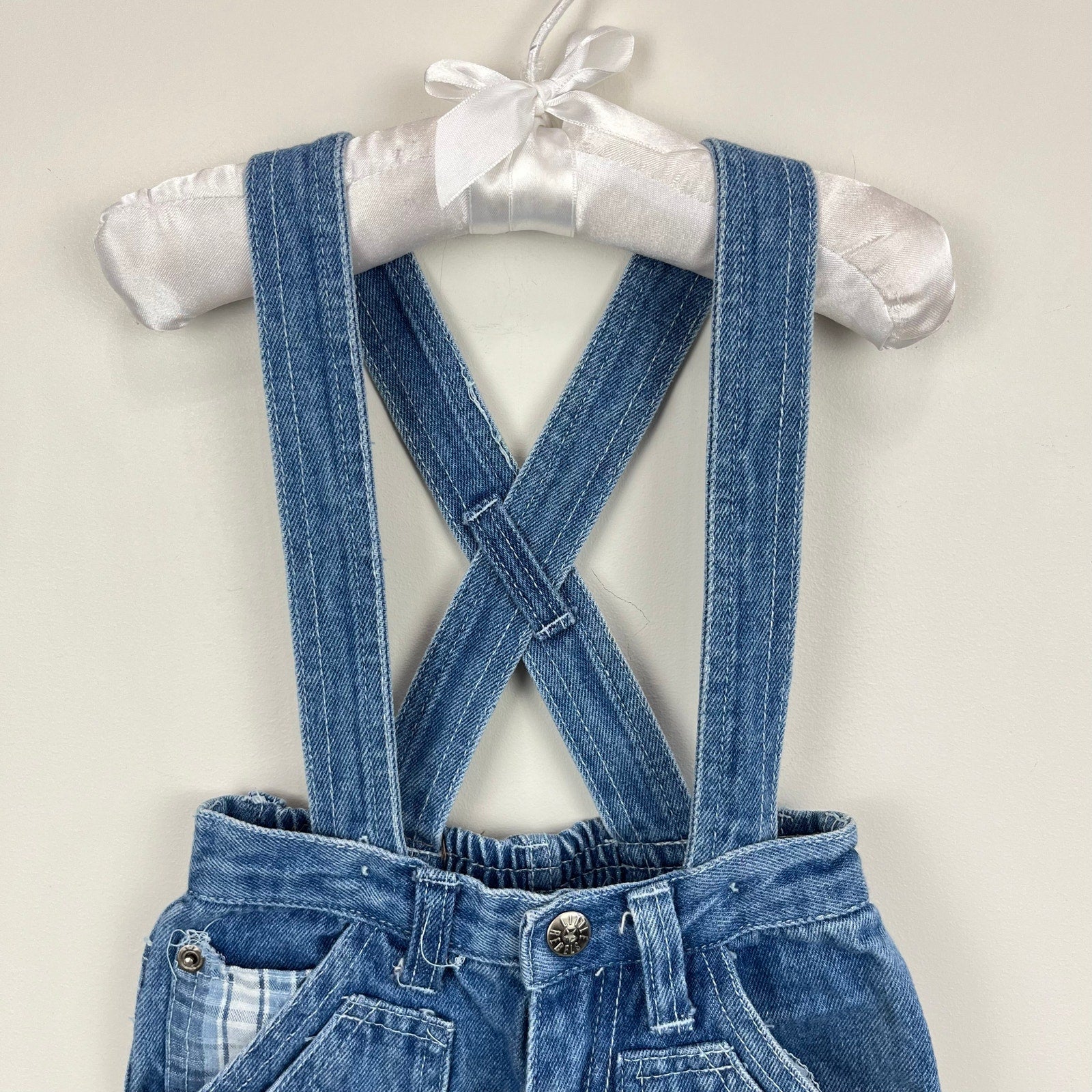 Vintage Little Rebels Blue Jean Suspender Pants 2T