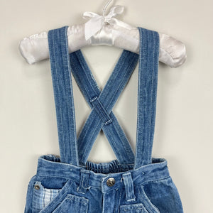 Vintage Little Rebels Blue Jean Suspender Pants 2T