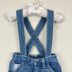 Load image into Gallery viewer, Vintage Little Rebels Blue Jean Suspender Pants 2T
