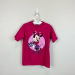 Load image into Gallery viewer, Vintage Disney Designs Pink Minnie Mouse Tee Shirt Small 6-8 USA
