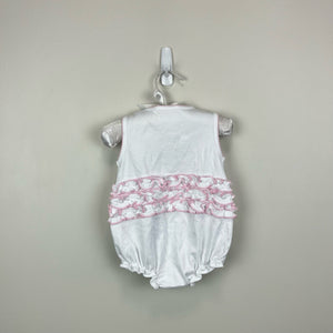 Kissy Kissy Premier Hand Embroidered Floral Fantasy Bubble Romper 3-6 Months NWT