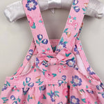Load image into Gallery viewer, Vintage OshKosh B'gosh Pink Floral Bow Overalls 3T USA
