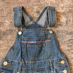 Load image into Gallery viewer, Vintage Y2K Looney Tunes WB Tweety Bird Blue Jean Overalls 7/8

