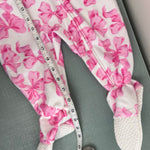 Load image into Gallery viewer, Vintage Dr. Denton Fleece Blanket Sleeper Pajamas Pink Bows 2T NWOT
