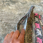 Load image into Gallery viewer, Vintage California Splash Gray Black Pink Gecko Beach Shorts 10-12 USA
