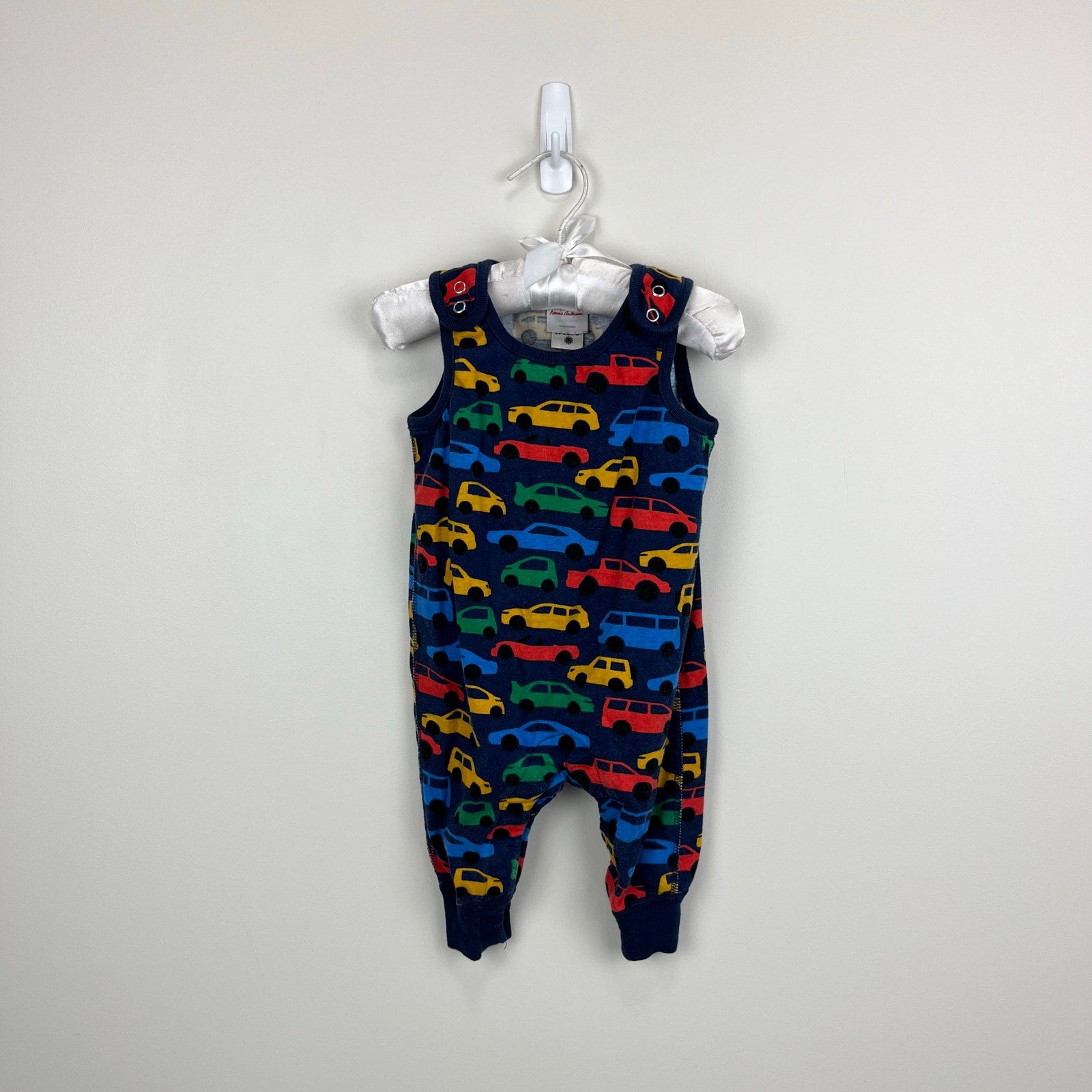 Hanna Andersson Soft Traffic Jam Cotton Jersey Overalls 60 cm 3-6 Months