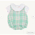 Load image into Gallery viewer, The Beaufort Bonnet Company Brooksy Bubble Set Putney Plaid 2T NWT
