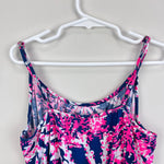 Load image into Gallery viewer, Lilly Pulitzer Girls Aleene Romper Nauti Navy Beyond the Sea L 8-10
