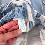 Load image into Gallery viewer, Vintage Mixed Blue Stripe Shortall Romper 4T
