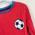 Load image into Gallery viewer, Mini Boden Football T-Shirt Cherry Tomato Red 7-8
