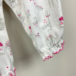 Load image into Gallery viewer, Kissy Kissy White Pink French Print Ruffle Playsuit 12-18 Months
