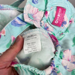 Load image into Gallery viewer, Vintage OshKosh B'gosh Green Floral Ballet Co Bunny Ruffle Overalls 3-6 Months USA
