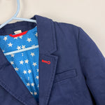 Load image into Gallery viewer, Mini Boden Cotton Blazer Navy Blue Stars 6-7
