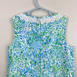 Load image into Gallery viewer, Lilly Pulitzer Girls Little Little Classic Shift Dress Hyda Blue Dandy Lions 10
