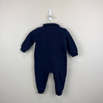 Load image into Gallery viewer, Ralph Lauren Soft Cotton Polo Coverall Navy Blue 9 Months

