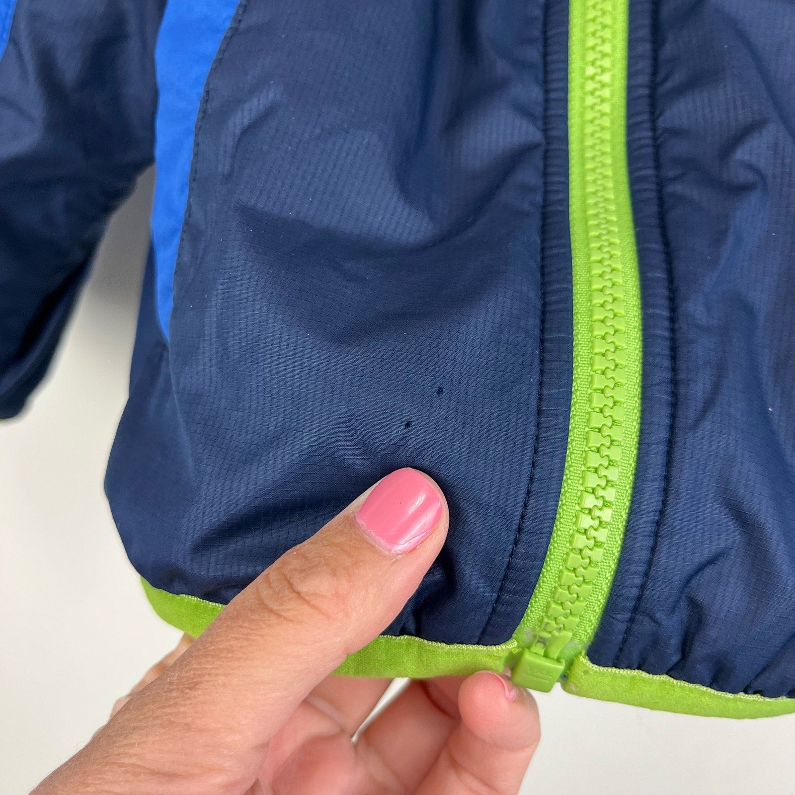 The North Face Reversible Scout Wind Jacket Blue Green 6-12 Months