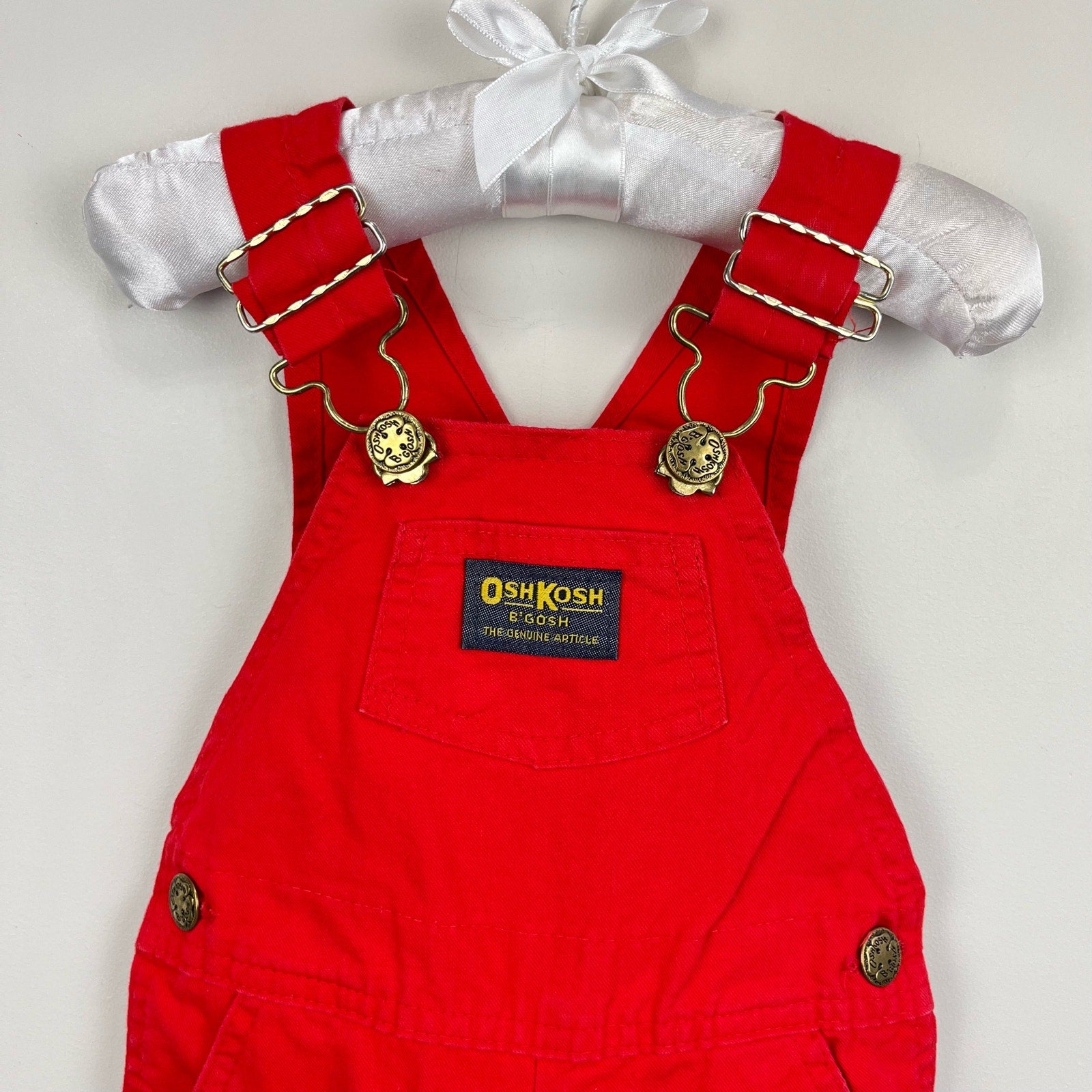 Vintage OshKosh B'gosh Red Overalls 18 Months USA