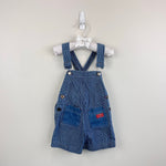Load image into Gallery viewer, Vintage Baby Beluga Blue Plaid Shortalls 2T
