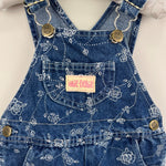 Load image into Gallery viewer, Vintage Okie Dokie Blue Floral Denim Overalls 18 Months
