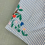 Load image into Gallery viewer, Mini Boden Embroidered Tie Waist Shorts Bright Bluebell Ticking 8
