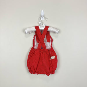 Vintage Red Polka Dot Ruffle Sun Suit Romper 3-6 Months NWT