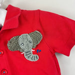 Load image into Gallery viewer, Mini Boden Pique Polo Elephant Shirt 9-12 Months
